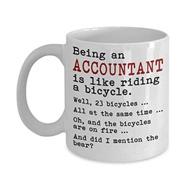 Emily gift Tazas de contador – Being An Accountant Is Like Riding A Bicycle – Divertidos regalos de contabilidad