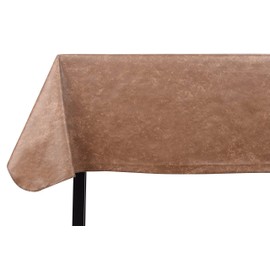 Yourtablecloth Heavy Duty Vinyl Rectangle or Square Tablecloth â 6 Gauge Heavy Duty Tablecloth â Flannel Backed â Wipeable Tablecloth with Vivid Colors & Many Sizes 52 x 90 Camel Print