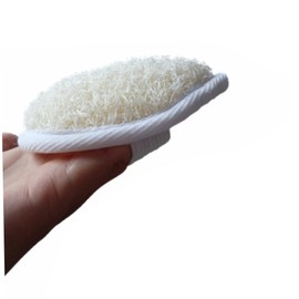 Baluue Natural Loofah Face Cleaning Brush 10cm 2pcs Natural Scrubber for Gentle Cleansing for Daily Skincare and Sensitive Skin