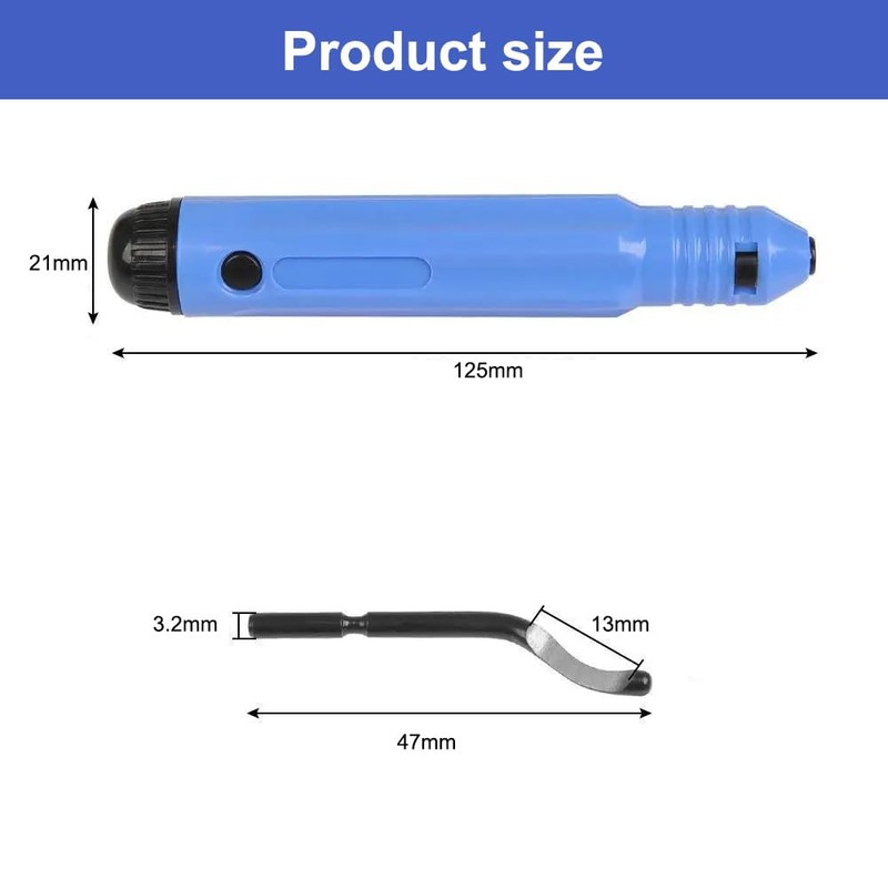 Universal deburring tool, deburrer, hand deburrer, 360° rotating blade cutting