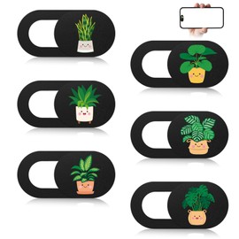 YzmrBdqc Webcam Cover, Webcam Cover, Thin Webcam Cover, Webcam Cover Slider, Camera Cover, Camera Cover Accessories, Webcam Cover Set with Plant Pattern Protection for Your Privacy, Pack of 6