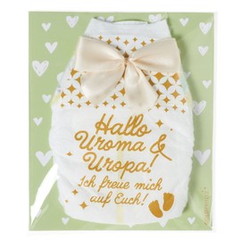 goldprintz I Ihr werdet Uroma und Uropa I Goldig Printed Nappy Postcard I Announce Pregnancy I We Get a Baby Announcement I Baby Announcement I Baby News Announcement