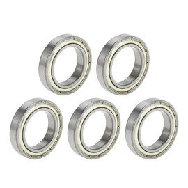 ACROPIX 6906ZZ Deep Groove Ball Bearings P5 30x47x9mm Lubricated Bearings Double Metal Seal Silver Tone Scooter Skateboard Wheel - Pack of 5