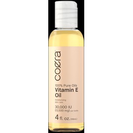 Coera Vitamin E Oil 30,000 IU | 4 fl oz | 100% Pure | Moisturizing Skin Oil | by Coera