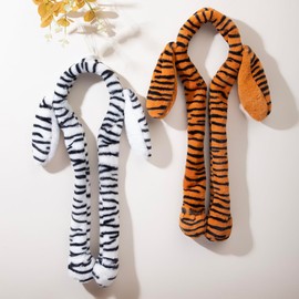 Radhu & Kabby Zebra Striped Hair Band for Kids & Adults | Plush Ears with Soft Fabric | Stylish Black & White Headband | Comfortable & Secure Fit | Perfect for Parties & Costumes