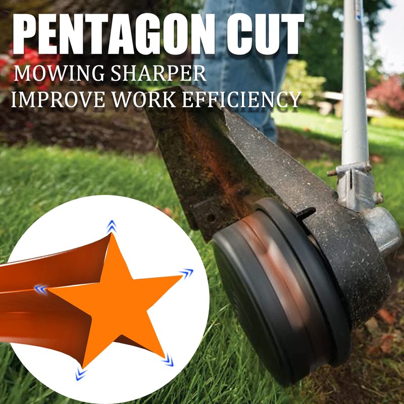 COSY GARDEN TOOLS String Trimmer Line, Commercial Grade Orange Pentagon
