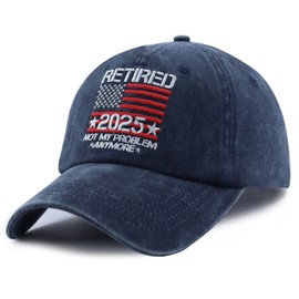 Retirement Gifts for Men Women, 2025 Retired Hat, Retirement Party Decorations Baseball Cap, Christmas Birthday Gifts for Dad Mom Papa Grandpa Grandma Navy