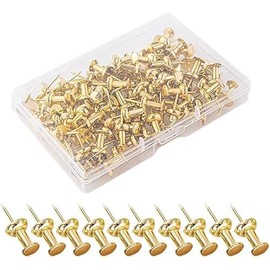 100 PCS Gold Pins, 2025 Upgraded Metal Push Pins Cork Board Thumb Tacks Wall Hanging Push Pins Decorative Pushpin Tacks Cork Board Push Pins for Artworks Notes Photos Tape