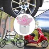 Xalvoria 4-Pack Pink Cherry Blossom Schrader Valve Caps (Silver)