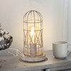 Small Table Lamp, Touch Control Table Lamp with Brushed White