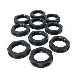 M20 20mm Nylon Locknut (Polyamide), Pack of 10 – Durable, Lightweight Fastening Solution (Black)