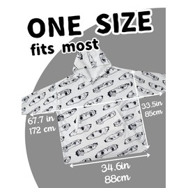 Huglanket Anime Gifts for Men Women, Wearable Blanket Hoodie for Anime Lovers, Friends, Son, Daughter for Christmas, Birthday - Anime Eyes