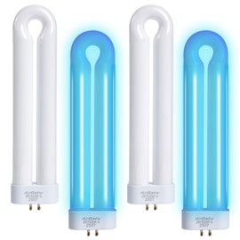 AIRBABY 15 W Replacement Bulb for Zap T6 Pro, K15, T9, X3 Bug Outdoor, 15W, 4-Pin Base, U Shaped Twin Tube Bulb for Outdoor Mosquito Zap,4 Pack