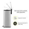 EKO Madison Brushed Stainless 50 Liter/13.2 Gallon Step Trash Can