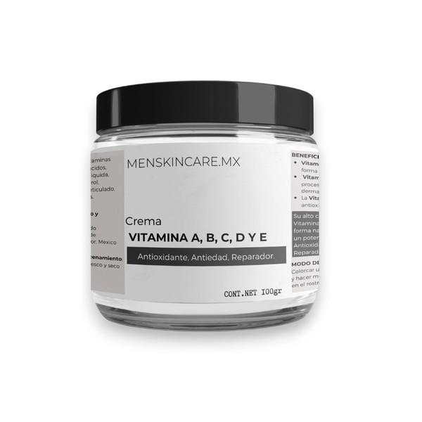 100gr Crema vitaminas para Hombres; Antioxidante, Antiedad,Reparador.