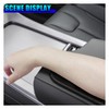 Craedli 2PCS Car Door Armrest Pads, Soft Leather Memory Foam
