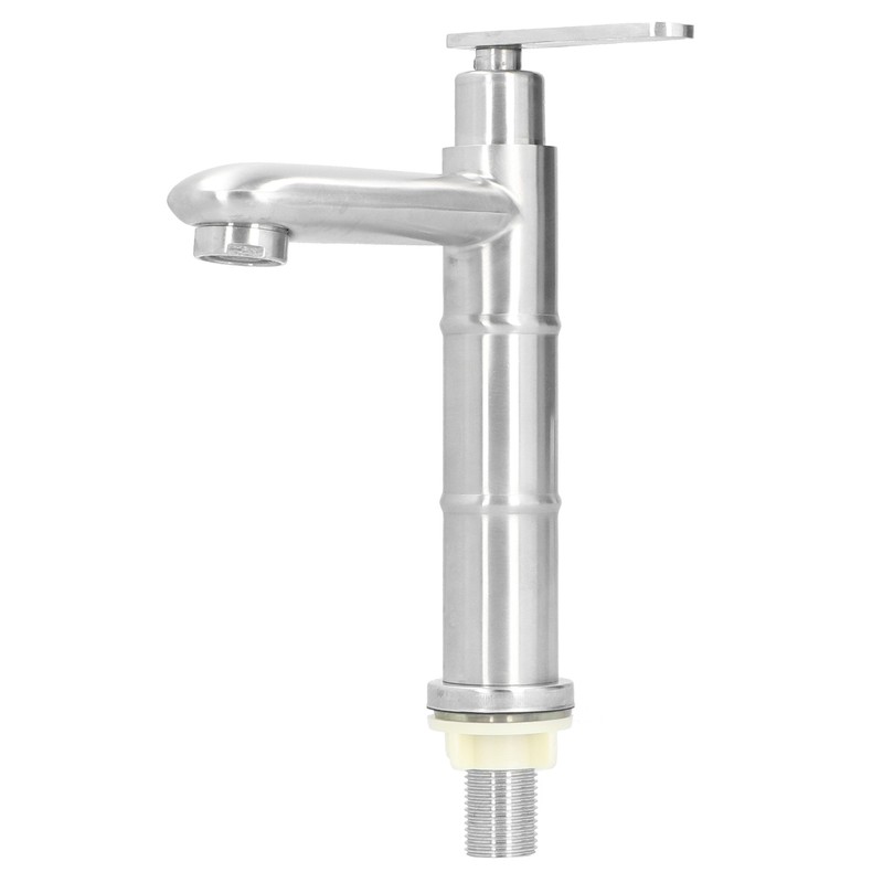 Bamboo Shape Stainless Steel Basin Faucet Cold Water Sink Faucet