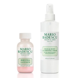 Mario Badescu Drying Lotion & Back & Body Clarifying Spray Bundle | Blemish Spot Treatment & Back-Acne Solution | With Salicylic Acid, Sulfur, Zinc Oxide, Niacinamide & B Vitamins | Soothes & Strength