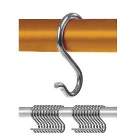 Menz S Hooks - Set of 20 - Solid Stainless Steel S Hooks - Functional Metal Hooks for Hanging - Rustproof Hooks for Indoor and Outdoor Use