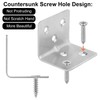 64 PCS Sliver Corner Brace, Stainless Steel 38MM X 30MM
