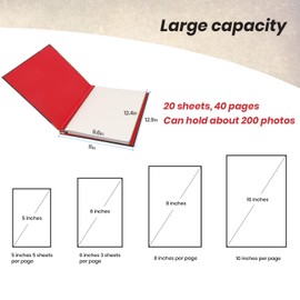 Magnetic Self-Stick Page Photo Album, Our Adventure Book Handmade DIY Albums for Wedding Anniversary Family Holds 3X5, 4X6, 6X8, 8X10 Photos