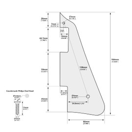 Banworks 4 Ply Les Paul Pickguard LP Pickguard Scratch Plate 2-Hole Electric Guitar Pickguard for USA Gibson Les Paul LP JT/HB-05 Purple Pearl