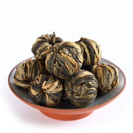 GOARTEA 2Pcs 250g / Total 17.6oz Nonpareil Supreme Yunnan Black Tea - Fengqing Dian Hong Dianhong Loose Leaf Dragon Pearl Chinese Tea