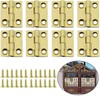 8PCS Mini Solid Brass Hinges Cabinet Drawer Butt Hinges for