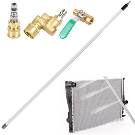 43" Vehicle Radiator Cleaning Wand 4500 PSI Radiator Cleaner Wand & Radiator Flush Tool, 5-Hole Design with 1/4 in Quick Coupler Fits Household Cars, Trucks, RV Radiators