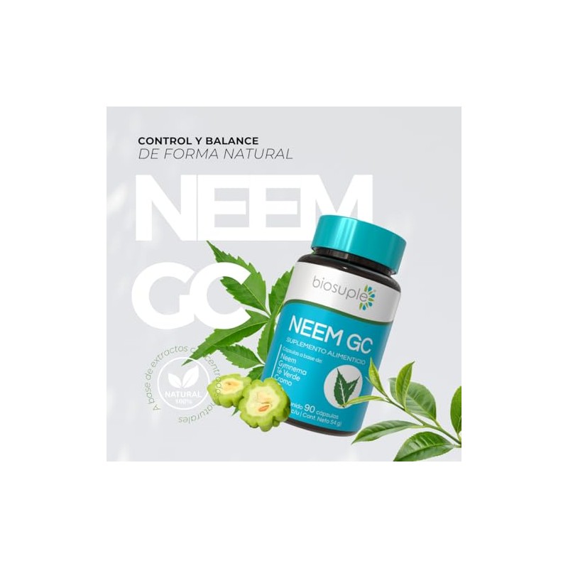 BIOSUPLE | Neem con Gymnema y Melon amargo 60 cápsulas