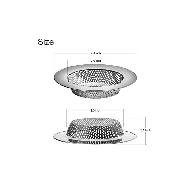 2PCS - Kitchen Sink Drain Strainer and Anti-Clogging Stopper Drainer