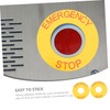 2pcs Emergency Stop Sign Sticker Eye-catching Decal for Machinery Safety