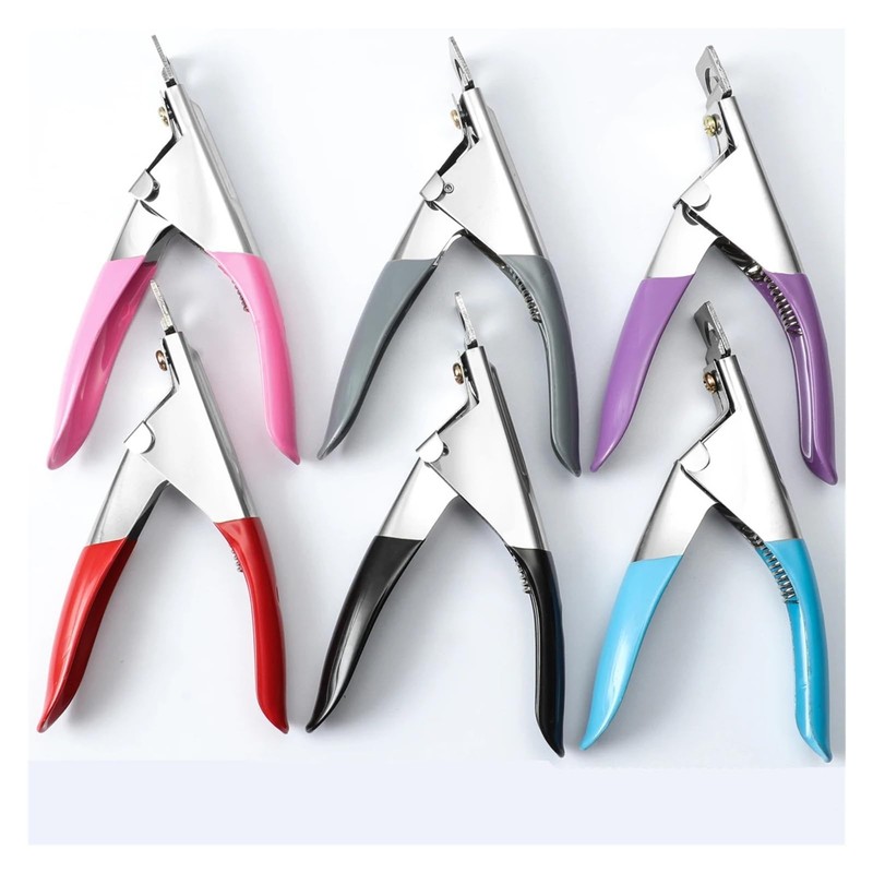 NIXWORTAL Nail Clipper Professional Acrylic False Nail Clippers Acrylic Nails,Rainbow