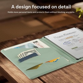 Cobak Premium PU Leather Case for Remarkable Paper Pro 11.8" (2024) – Slim Magnetic Back Cover with Auto Sleep/Wake, Folder Design, Magnetic Pen Holder Strap, Sage Green