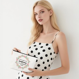 Friend Gifts for Women - Friend Birthday Gifts Funny Makeup Bag for Women Cosmetic Bag for Purse Travel Toiletry Bags Funny Christmas Valentines Galentines Day Mothers Day Gift for Friends Female