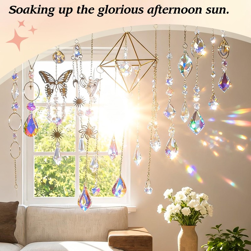 Ecoofor 500 Pcs DIY Suncatchers Kits for Adults, Crystal Sun