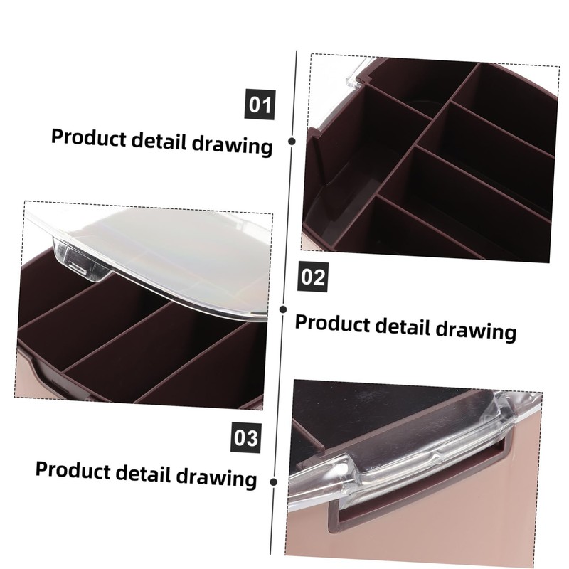 TEHAUX Cable Organizer Box with Compartments Dustproof Wire Holder for