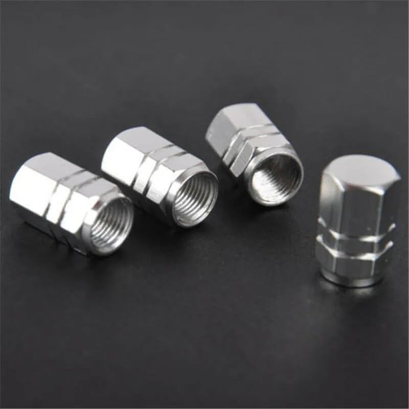 Tapon Pivote Valvula Cubre Llanta Aluminio Auto Moto 4 pieza