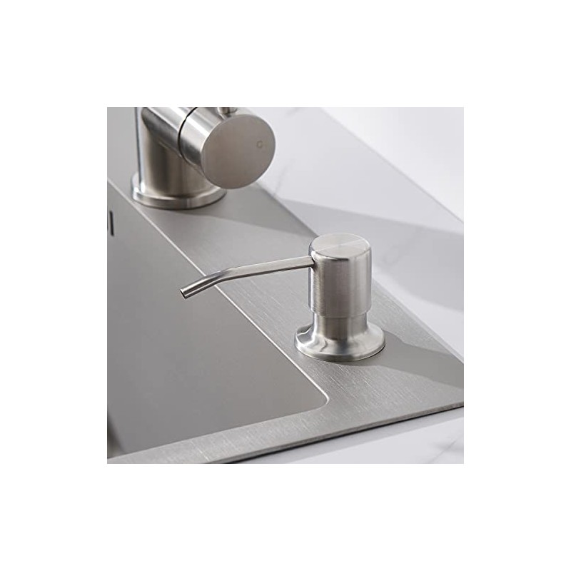 Sink Soap Dispenser Brushed Nickel, Soap Dispenser for Kitchen Sink