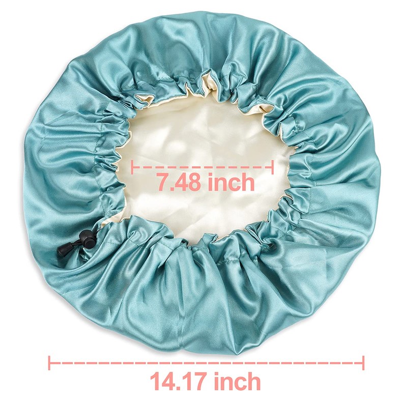 CHORHA Satin Sleep Cap,Double-Sided Adjustable Sleep Bonnet,Bonnet Cap for Sleep