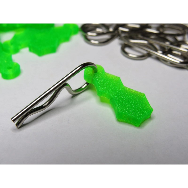 TimelessRC&collectibles RC body clips and pulls , Flexi pulls,neon green