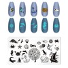 JERCLITY 6pcs Seaside Scenery Nail Stamping Plate Nail Stamping Kit