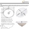Bathroom Vessel Sink 16'' x 12'' Semi Recessed Bathroom Sink