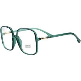 Retro Oversized Blue Light Blocking Glasses Nerd Frame Computer Gaming MustHave AntiRay Green Eyewear for Women - Colour: Pink