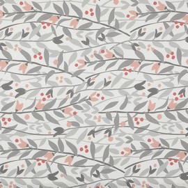 Kt KILOtela - Digital Printed Canvas Fabric - Half Panama 100% Organic Cotton Oeko-Tex Standard 100 - Width 280 cm - Choice of Length 50 in 50 cm | Loulodia Flowers - Grey, Fuchsia, Pink