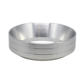 53mm Magnetic Espresso Dosing Funnel Lightweight Aluminum Coffee Dosing Ring Compatible 53mm Portafilter (Silvery, 53mm)