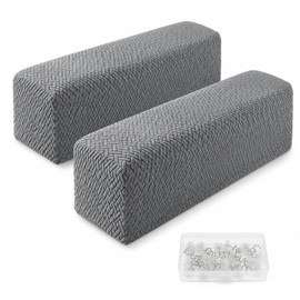 2PCS Sofa Arm Covers, Jacquard Sofa Arm Protector Covers with 20PCS Screws