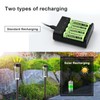 KINREECELL Rechargeable AA Batteries, Ni-MH Double A Solar Batteries High