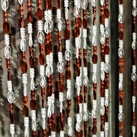 ave split Beaded Curtain Doorways Acrylic Hanging Door Beads String Curtains Tassel Room Divider Screen Decor for Doorway Window Living Room Wedding (1, Brown, 39 inch x 78.7 inch), ES041