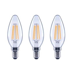 EcoSmart Bulbs 60-Watt Equivalent B11 Dimmable Energy Star Clear Glass Candelabra Vintage Edison LED Light Bulb in Daylight (3-Pack)